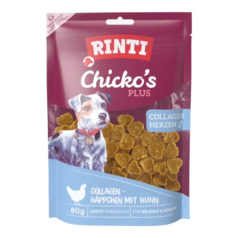 Bästa pris RINTI Chicko‘s Plus Collagen Hearts - 80 g kyckling