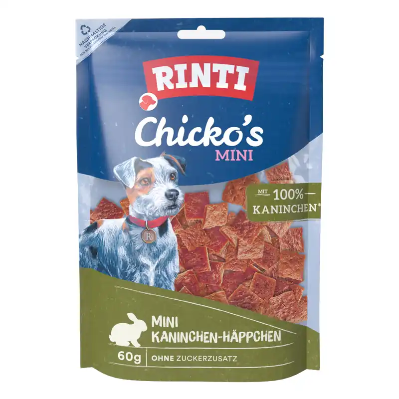 RINTI Chicko‘s Mini - Kaninbitar 60 g Säker betalning