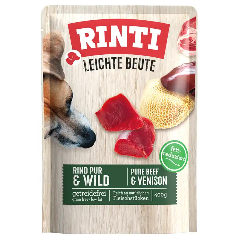 Beställ nu Ekonomipack RINTI Leichte Beute 30 x 400 g - Rent nötkött & vilt