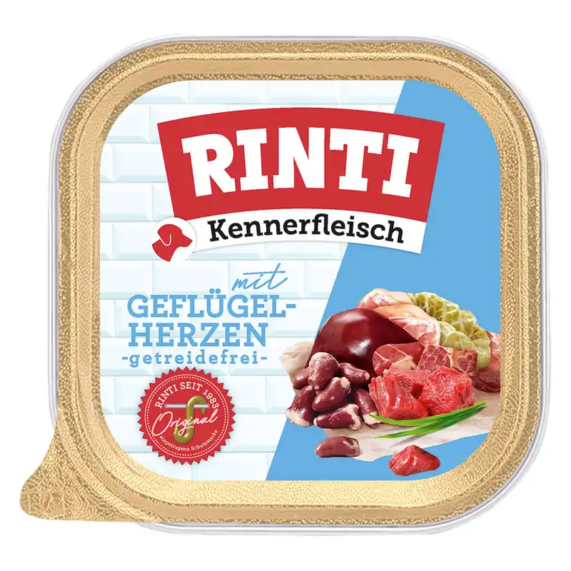 Bästa pris Ekonomipack 18 x 300 g RINTI Kennerfleisch - Fjäderfähjärta