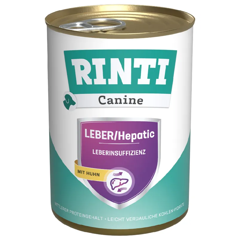 Beställ nu RINTI Canine Liver/Hepatic med kyckling - Ekonomipack 24 x 400 g