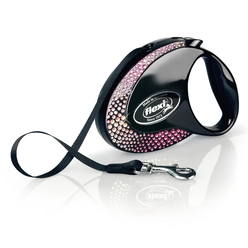 flexi Glam Composition bandkoppel, svart - Storlek M upp till 20 kg (5 m) Sista chansen