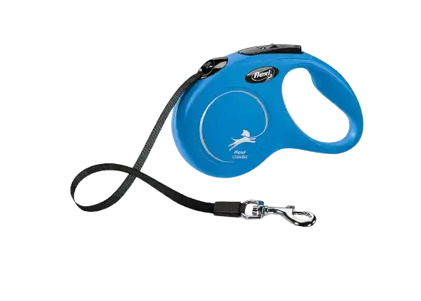 Köp online Rullkoppel New Classic Tape, 5m, S, max 15kg, Blå - Hund - Halsband - Flexi - ZOO.se