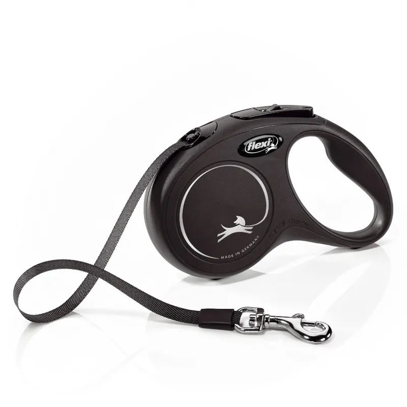 Erbjudandepris flexi Classic bandkoppel svart, 5 m - Storlek S upp till 15 kg