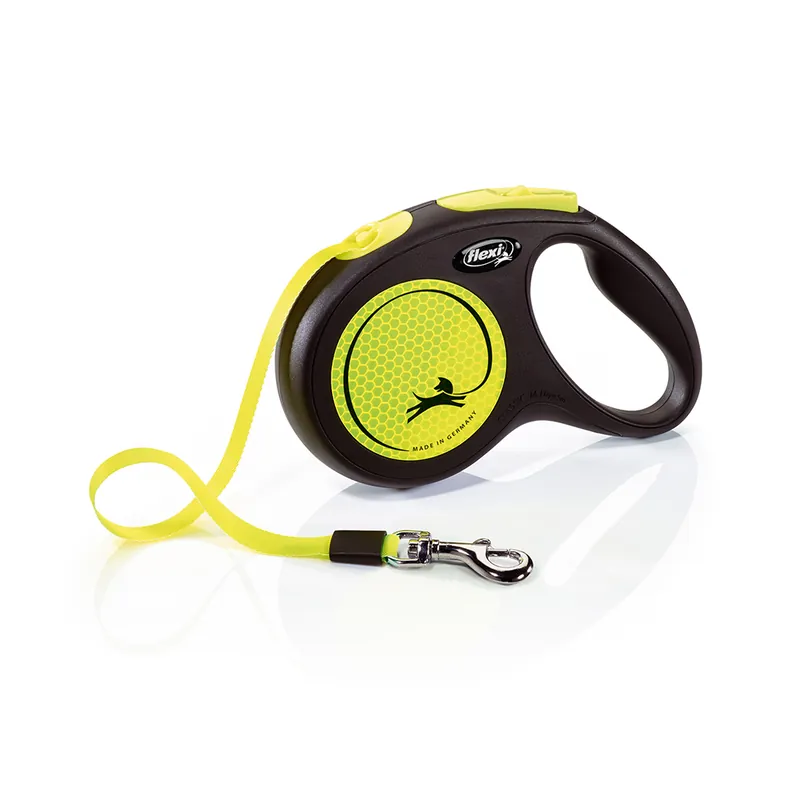 Begränsat erbjudande flexi New Neon Tape bandkoppel gult 5 m - M upp till 25 kg