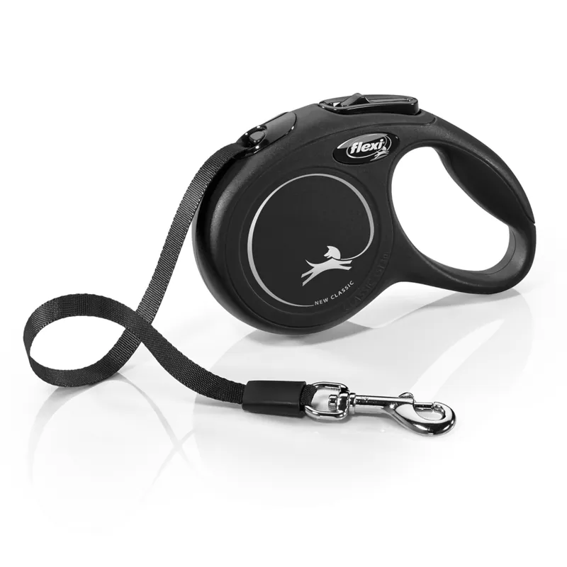 Begränsad tid flexi Classic bandkoppel svart, 5 m - Storlek L upp till 50 kg