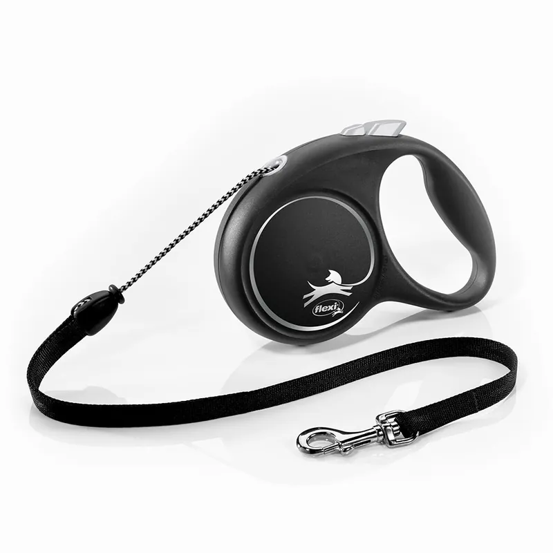 flexi Black Design repkoppel svart, 5 m - M upp till 20 kg Endast denna vecka