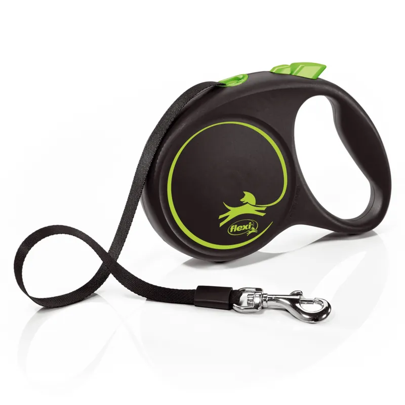 flexi Black Design bandkoppel grönt, 5 m - Storlek M upp till 25 kg Rabatter