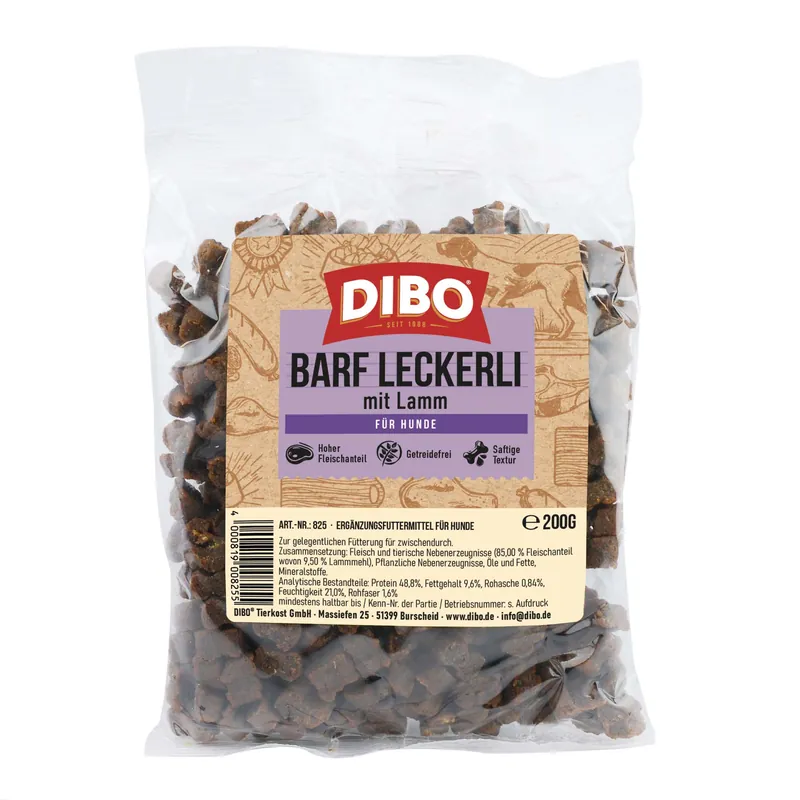Säker betalning DIBO BARF godis med lamm - Ekonomipack 6 x 200 g