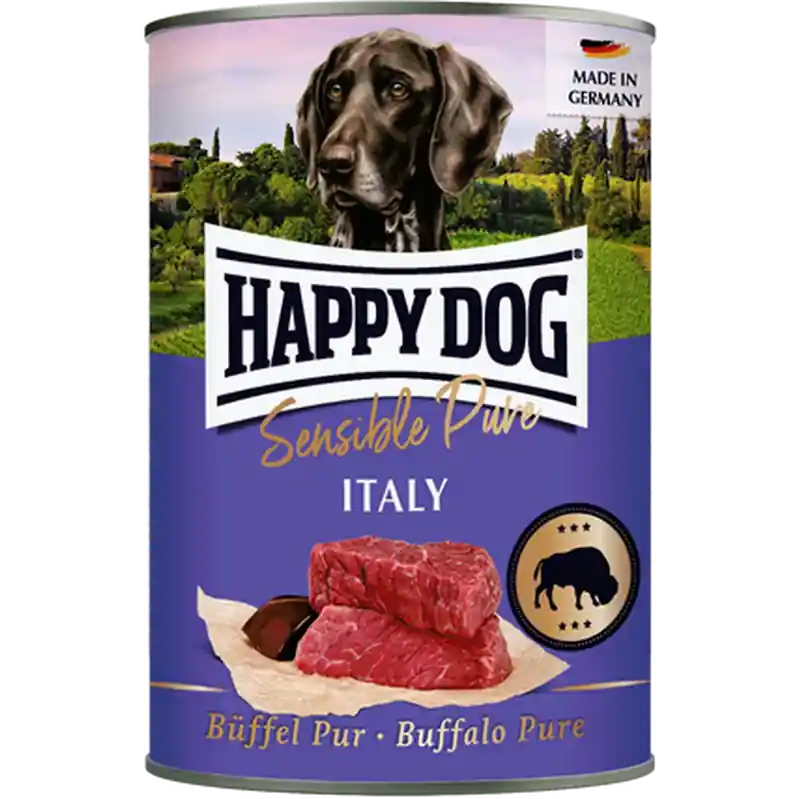 Premium Sensible Pure Italy 100% Buffel 200 g - Hund - Hundmat & hundfoder - Våtmat & Våtfoder för hund - Happy Dog - ZOO.se