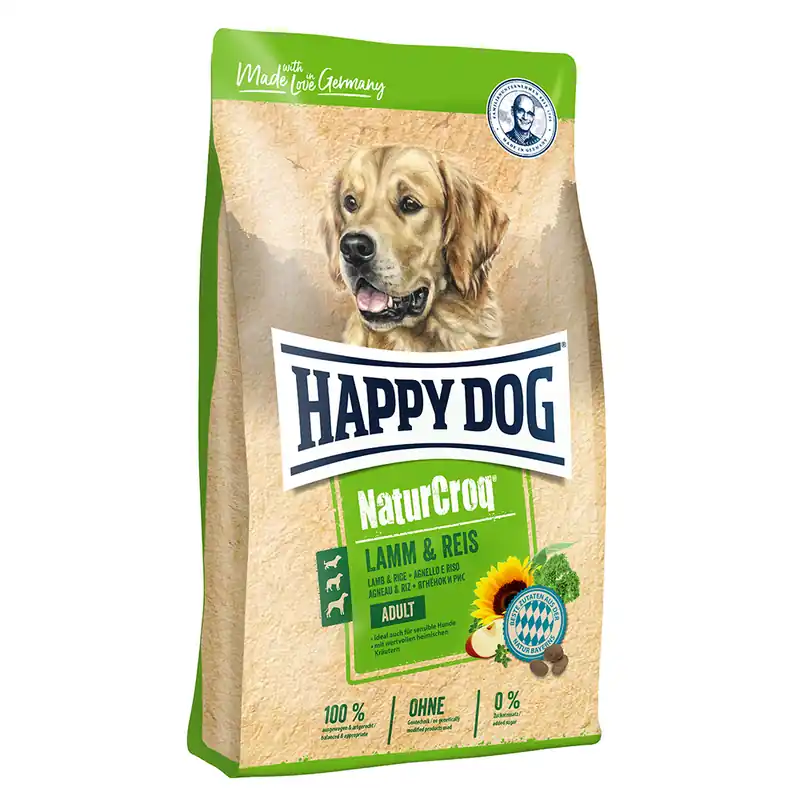 Happy Dog NaturCroq Lamm & ris - 15 kg Rabatter