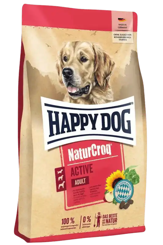 Extra rabatt Happy Dog NaturCroq Active 15 kg för hundar