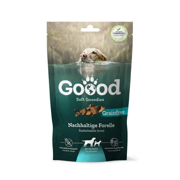 prisnedsättning Gooodies Soft Snack Adult Trout Hundgodis - 100 g