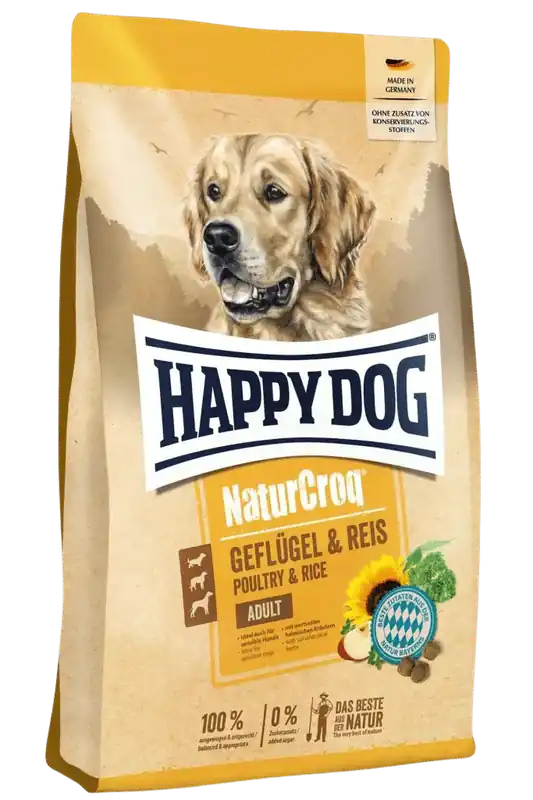 Happy Dog NaturCroq Geflügel & Reis 11 kg för hundar Reapris