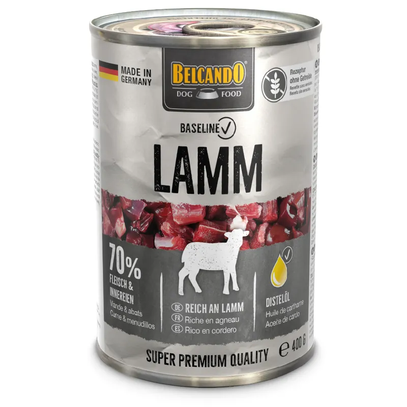 Billigare Ekonomiförpackning Belcando Baseline 24 x 400 g - Lamm