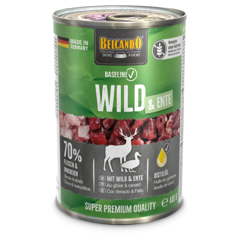 Sista chansen Ekonomiförpackning Belcando Baseline 24 x 400 g - Vilt med anka