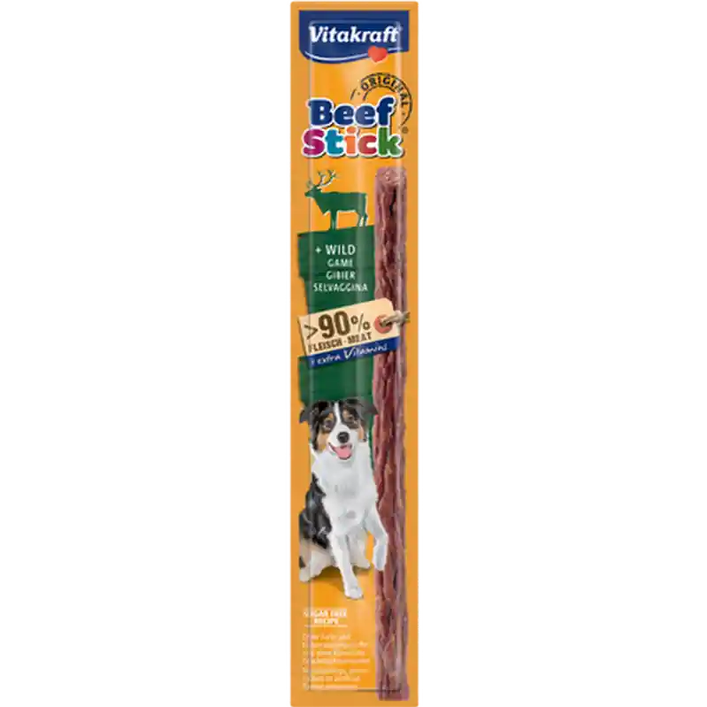Beef-Stick Salami Wild 12 g - Hund - Hundgodis - Mjuka Tuggstrips - Vitakraft - ZOO.se Billigare