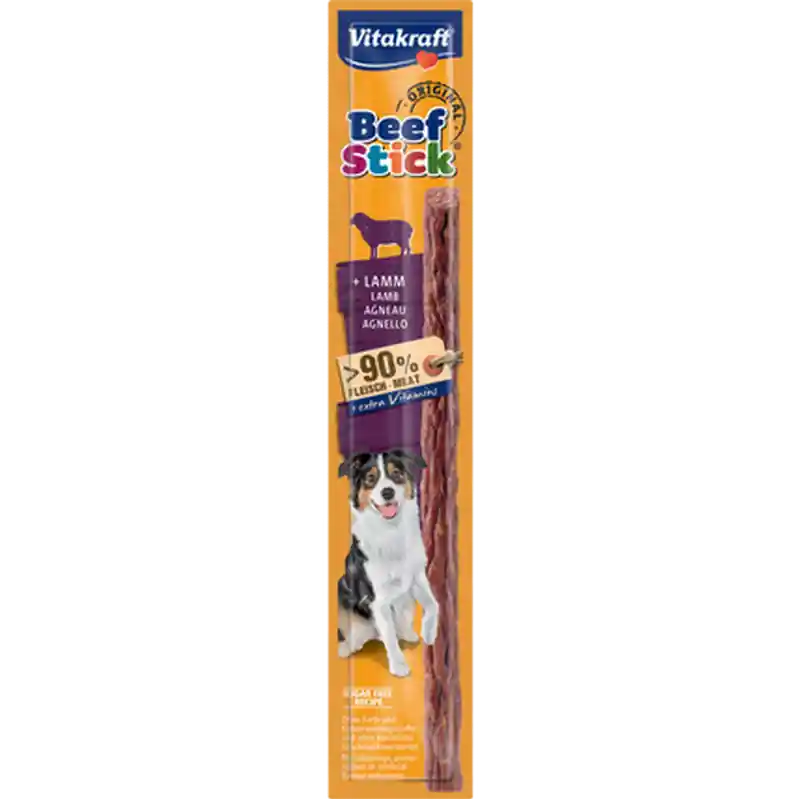 Premium Beef-Stick Salami Lamb 12 g - Hund - Hundgodis - Mjuka Tuggstrips - Vitakraft - ZOO.se