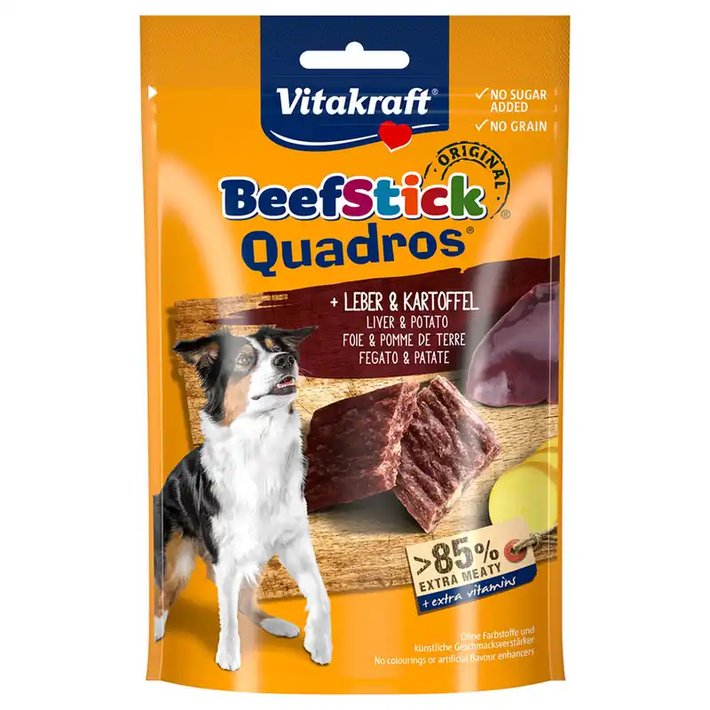 Vitakraft Beef Stick Quadros 70 g - Lever med Potatis Sänkt pris