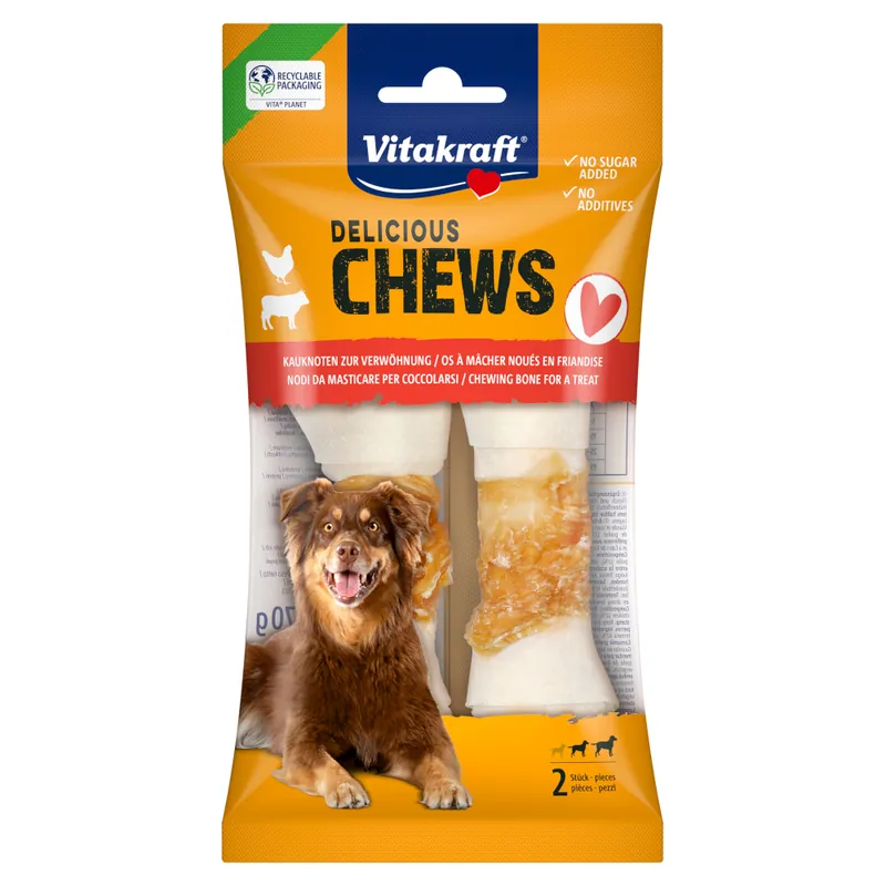 Bästa pris Vitakraft Delicious Chews Tuggknutar M - med kyckling (2 st, 70 g)