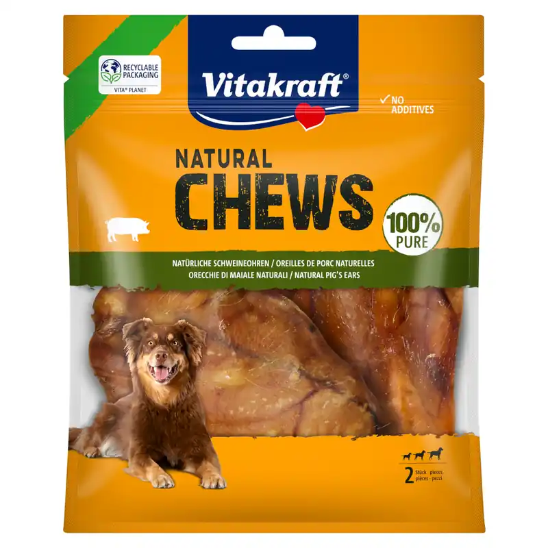 Nedsatt pris Vitakraft Natural Chews Grisöron - 2 st (44 g)