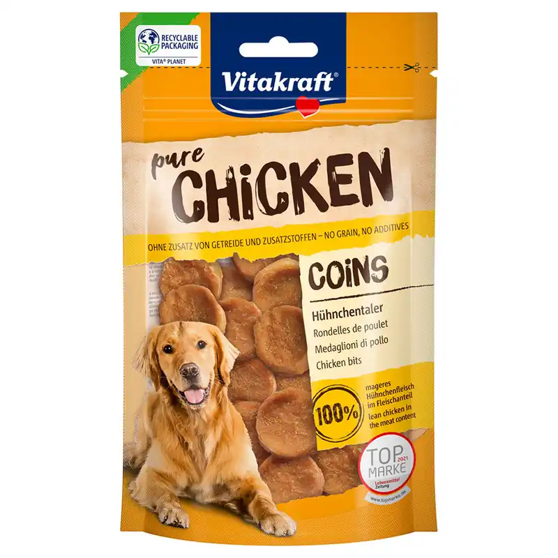 Endast idag Vitakraft CHICKEN Coins - Ekonomipack 3 x 80 g