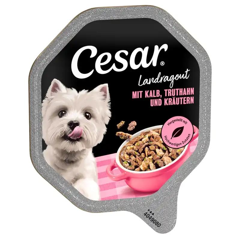 Cesar 14 x 150 g portionsform - Country Ragout med kalv & kalkon Extra rabatt