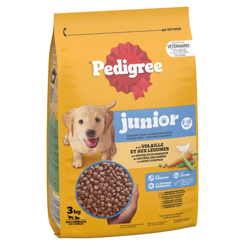 Premium Pedigree Junior Poultry & Vegetables - 3 kg
