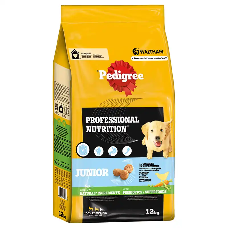 Pedigree Professional Nutrition Junior Poultry & Vegetables - 12 kg Säker betalning