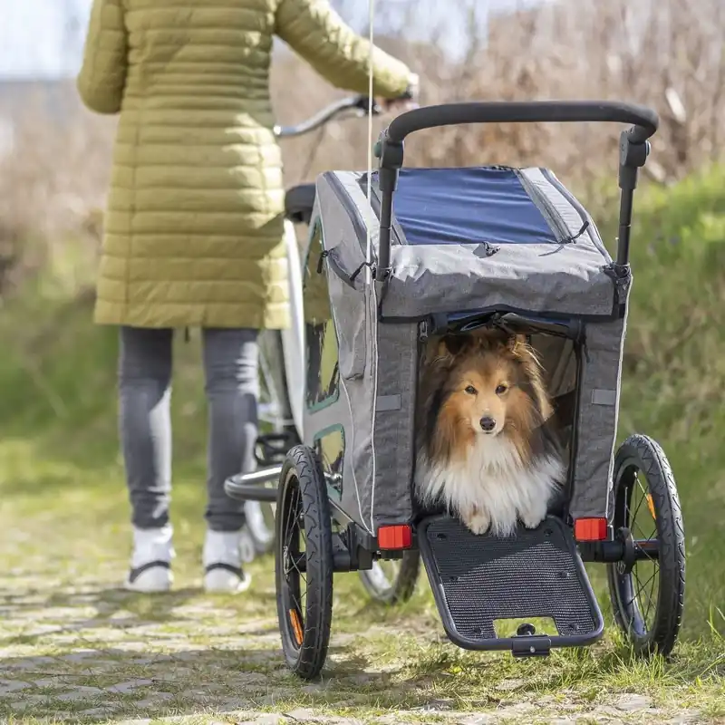 Endast idag Trixie Premium Cykelvagn Hund Grå