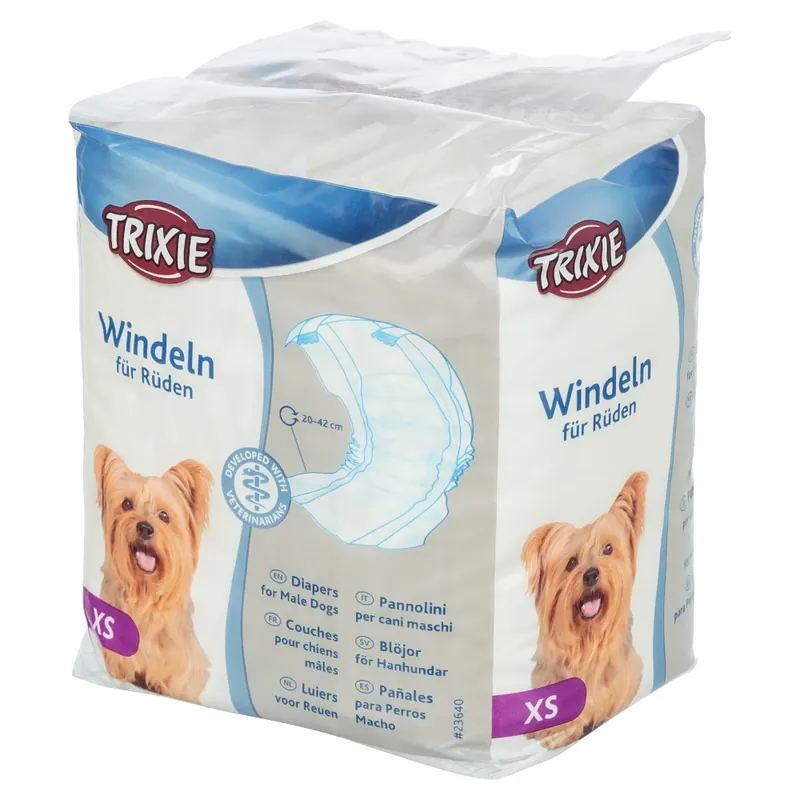 Trixie skvättskydd för hanhundar - Stl. XS 20–42 cm, 12 stycken Outlet