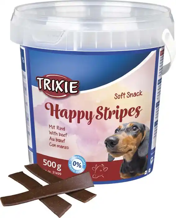 Soft Snack Happy Stripes för hund - 500 g Expressleverans