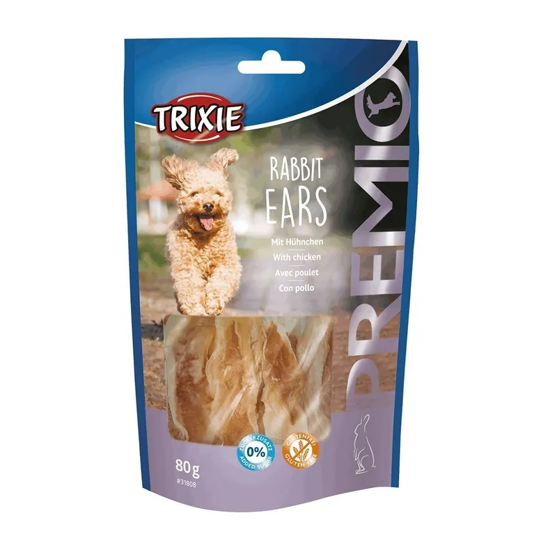 Trixie Premio Torkade Kaninöron 80 g Rea