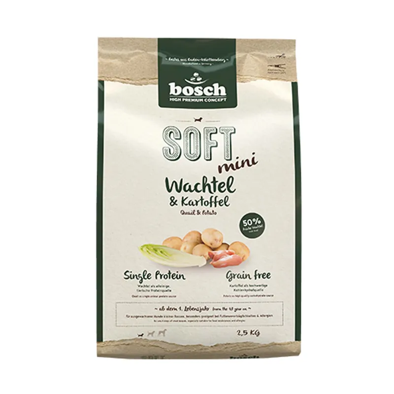 bosch HPC Soft Mini Vaktel & Potatis - 2,5 kg Populär