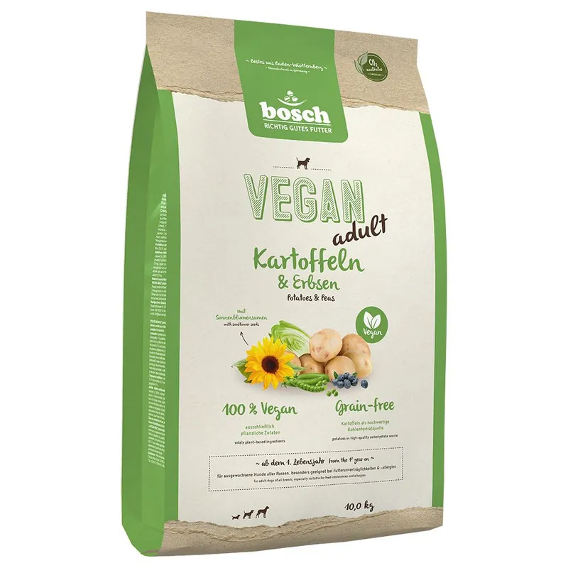 Lågt pris bosch HPC Adult Vegan Potatis & ärtor - Ekonomipack 2 x 10 kg