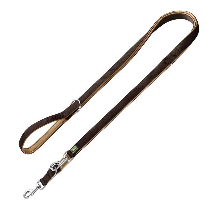 HUNTER koppel i neopren, brunt/karamell - 200 cm långt, 15 mm brett Kundfavorit
