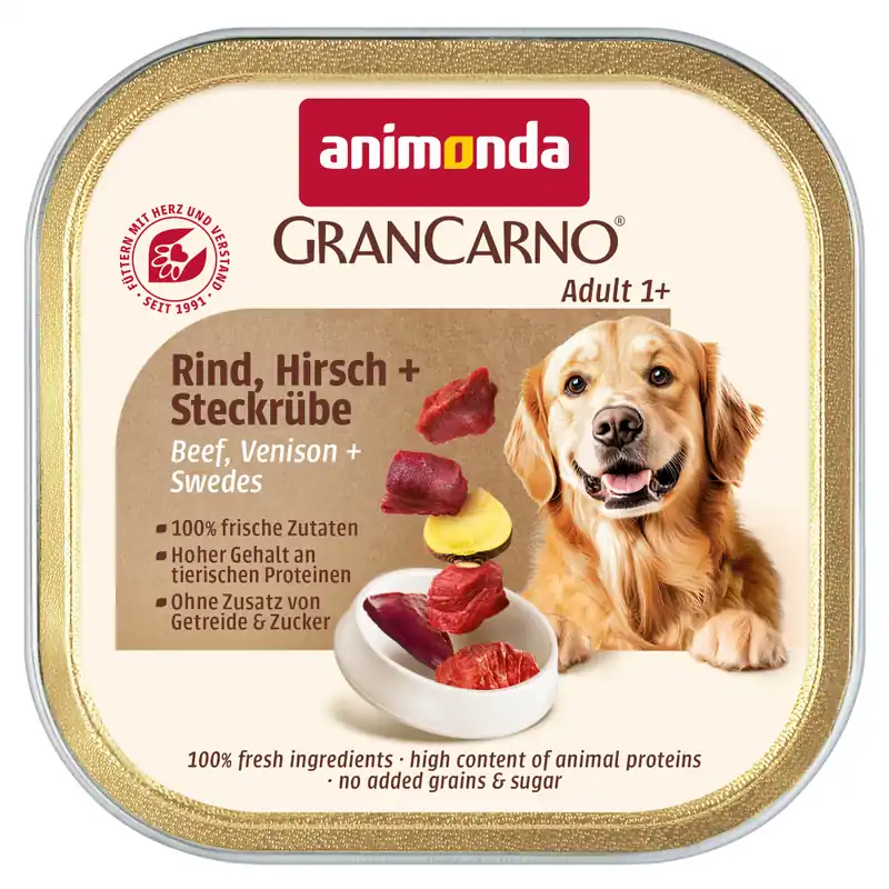 Populärt val animonda GranCarno Adult Country 22 x 150 g - Nötkött, hjort & kålrot