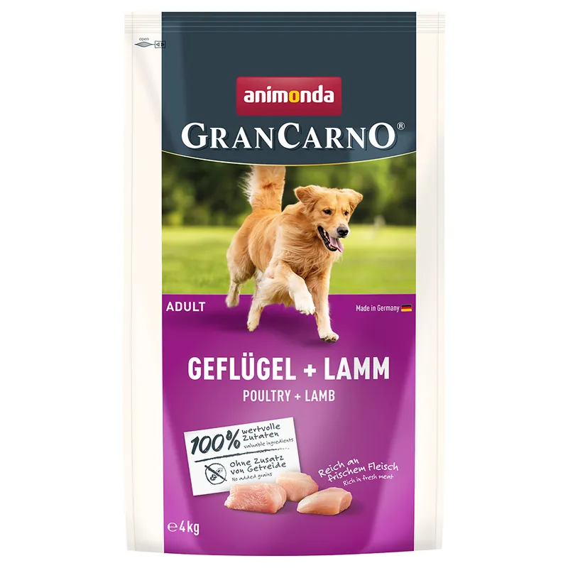 animonda GranCarno Adult med fjäderfä & lamm - Ekonomipack 2 x 4 kg Köp nu