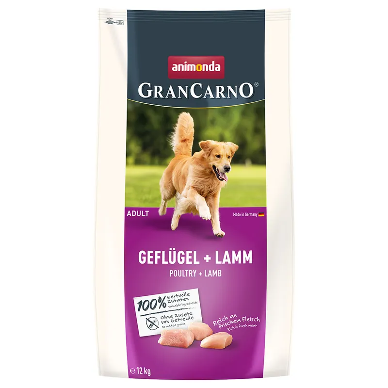 animonda GranCarno Adult med fjäderfä & lamm - 12 kg Rabatt