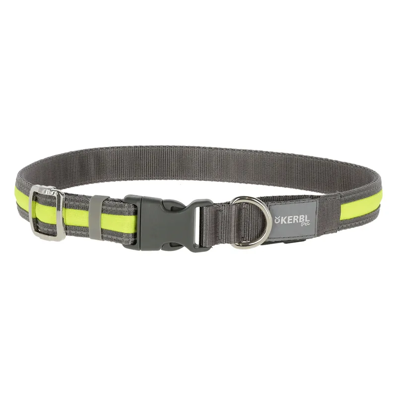Begränsad tid Kerbl Pet Light & Reflex ljushalsband - Storlek S/M 35-50 cm halsomkrets, 20 mm bred