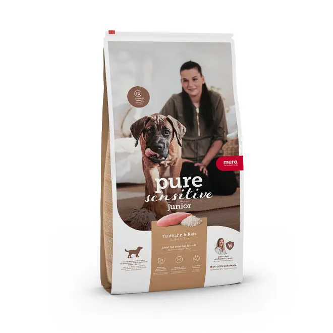 Populärt val Pure Sensitive Junior Turkey & Rice Torrfoder till Hund - 4 kg