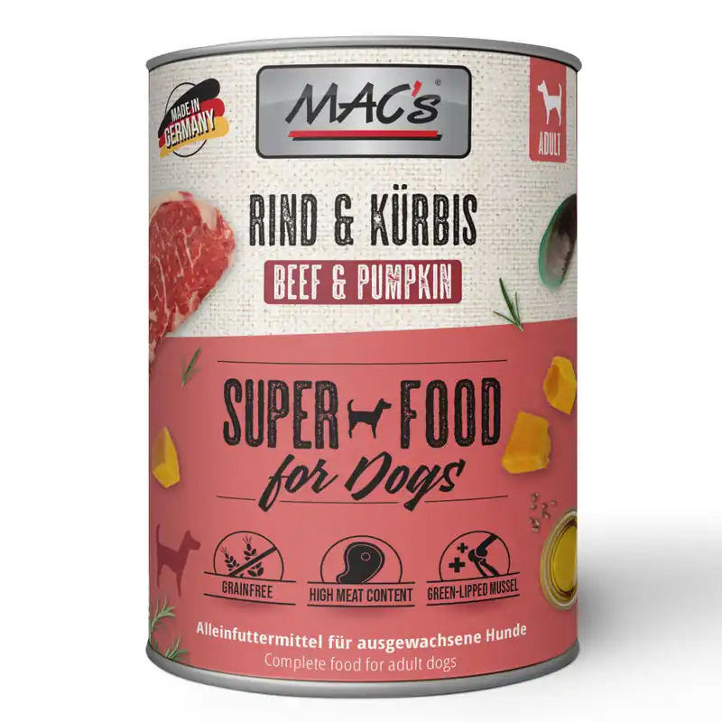 Rea Ekonomipack MAC‘s Adult 24 x 800 g - Nötkött & pumpa