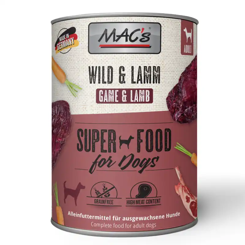 Expressleverans Ekonomipack MAC‘s Adult 24 x 800 g - Vilt & lamm