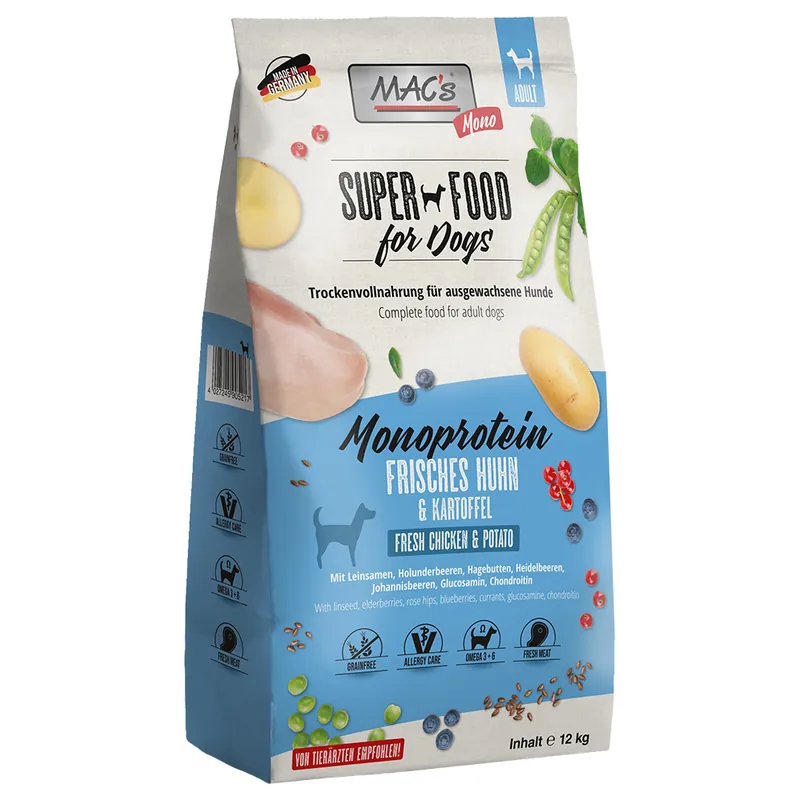 Billigare MAC‘s Mono med kyckling - Ekonomipack 2 x 12 kg