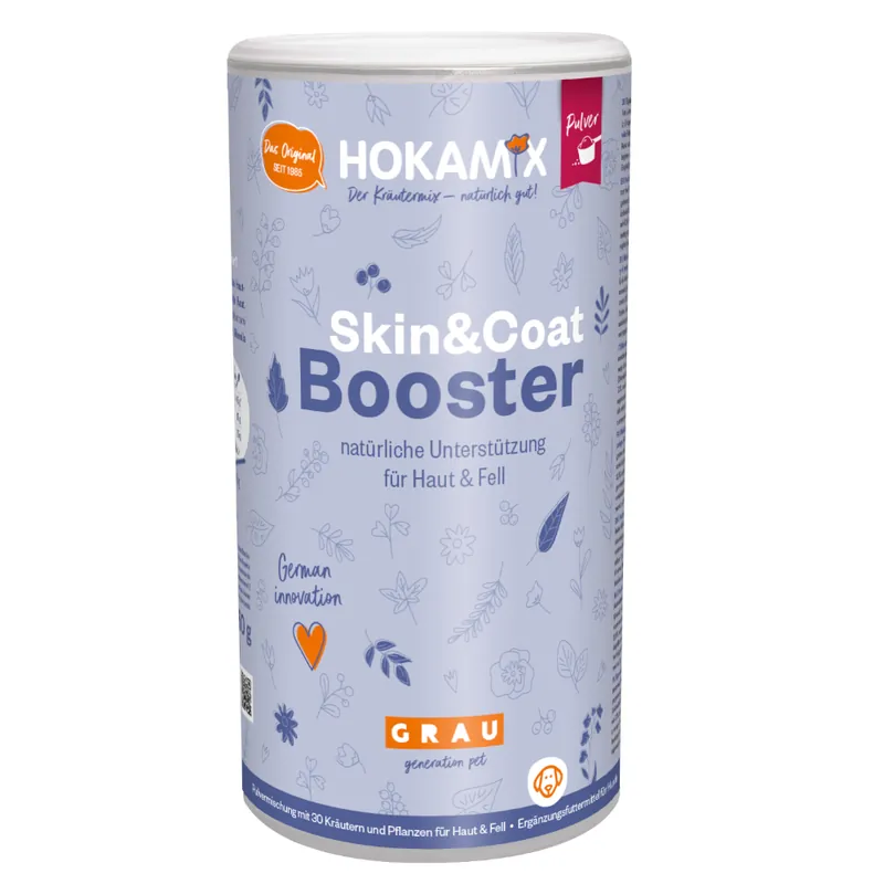 Rabatt GRAU HOKAMIX Skin & Coat Booster Pulver - Ekonomipack 2 x 750 g