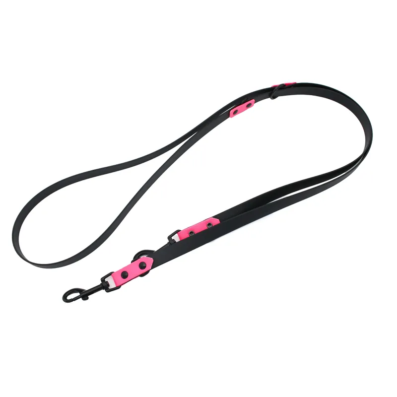 Heim nitat koppel, svart / rosa - 240 cm långt, 19 mm brett Kampanjpris