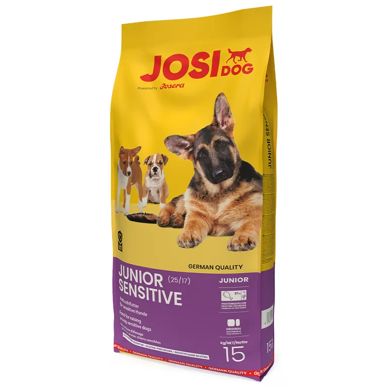 JosiDog Junior Sensitive - 15 kg Snabb leverans