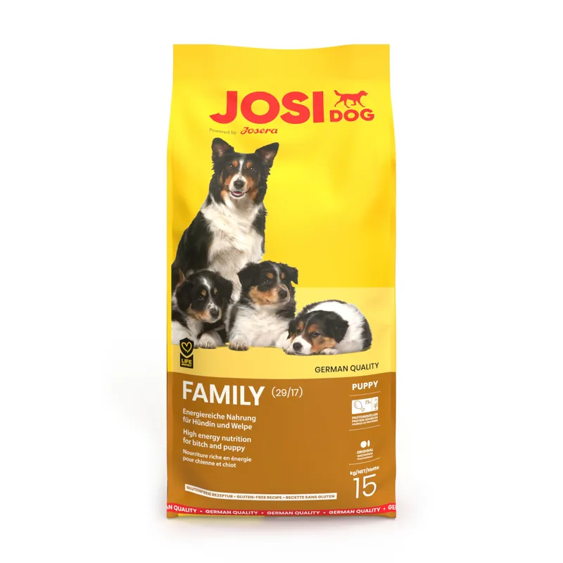Billigare JosiDog Family med kyckling - 15 kg
