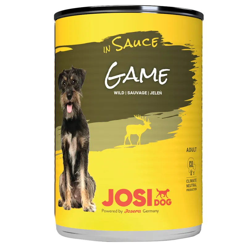 Nyhet JosiDog i sås 12 x 415 g - Vilt