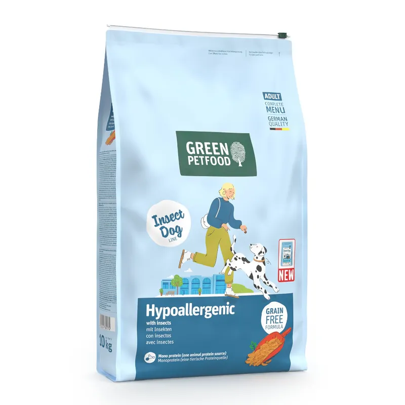 Green Petfood InsectDog Hypoallergenic med insekter - 10 kg Begränsat antal